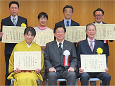 令和元年度「健康づくり活動に関する知事褒賞」授与写真